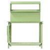 TOPMAX 65inch Garden Wood Workstation Backyard Potting Bench Table with Shelves; Side Hook and Foldable Side Table; Green