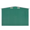 Garden Shed 101.2" x 228.3" x 71.3" Metal Green