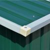 Garden Shed 101.2" x 228.3" x 71.3" Metal Green