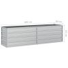 Garden Raised Bed 63"x15.7"x17.7" Galvanized Steel Silver
