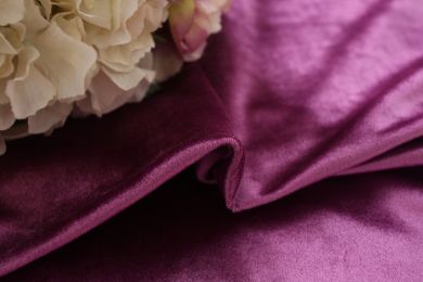 High-end Embossed Embroidered Window Screens For Living Room And Bedroom Italian Flannel Shading (Option: Purple Italian Velvet-1meter punching processing)